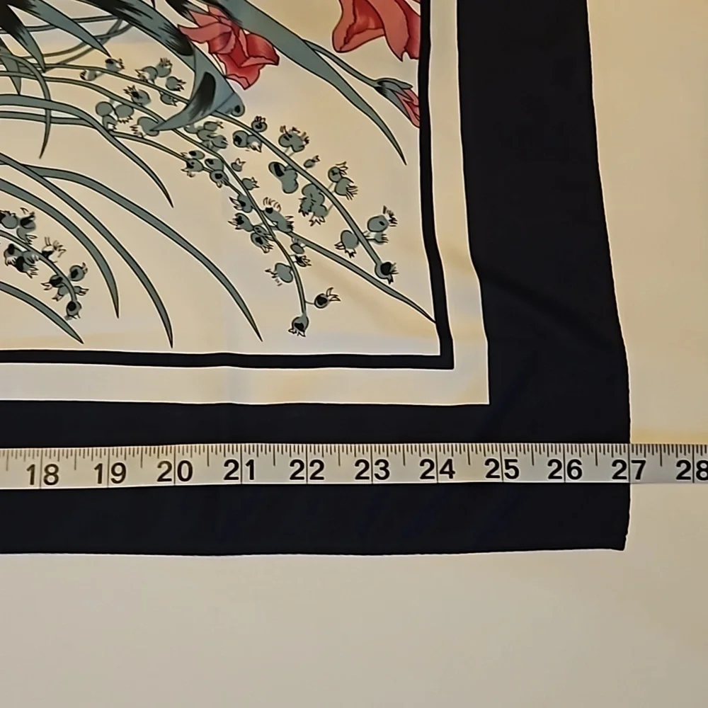 Overseas Advantage INC 100% polyester Blue& pink flowers 27